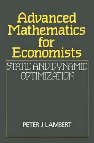 Cover of Advanced Mathematics for Economists