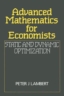 Book cover for Advanced Mathematics for Economists