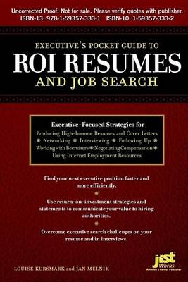 Book cover for Executive's Pocket Guide to Roi Resumes and Job Search