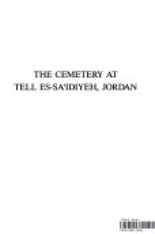 Cover of The Cemetery at Tell es-Sa'idiyeh, Jordan