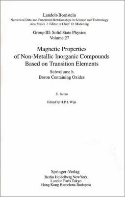 Book cover for Boron Containing Oxides