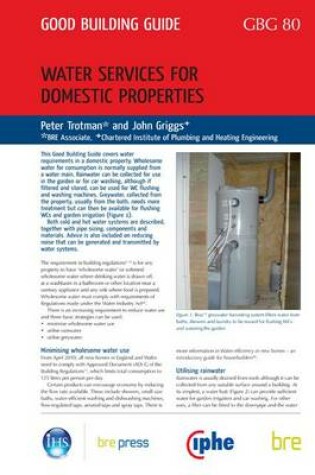 Cover of Water Services for Domestic Properties