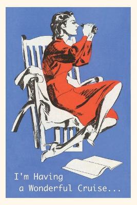 Book cover for Vintage Journal Woman on Chair With Binoculars Postcard