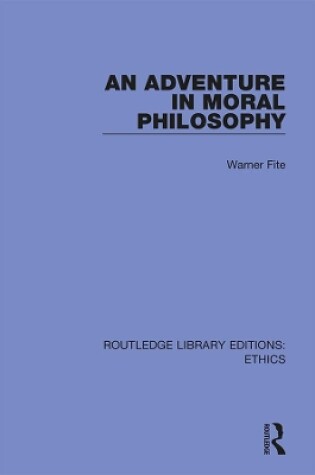 Cover of An Adventure In Moral Philosophy