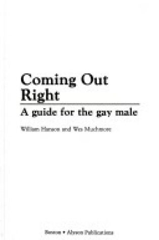 Cover of Coming Out Right