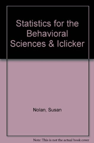 Cover of Statistics for the Behavioral Sciences & Iclicker