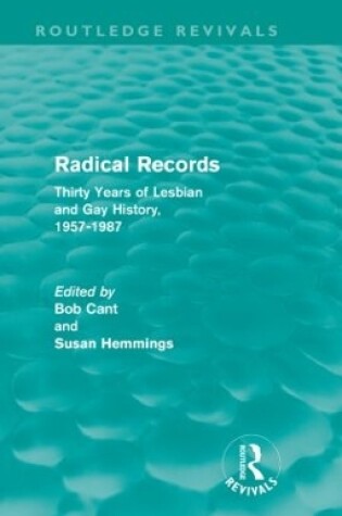 Cover of Radical Records (Routledge Revivals)