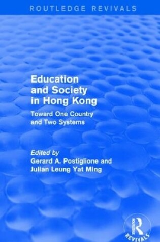 Cover of Education and Society in Hong Kong