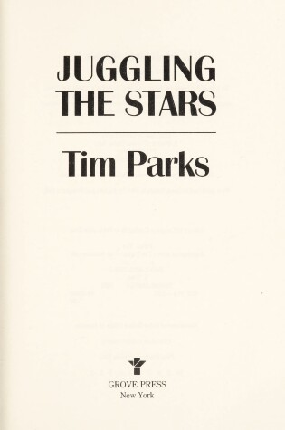 Cover of Juggling the Stars/a Novel of Menace