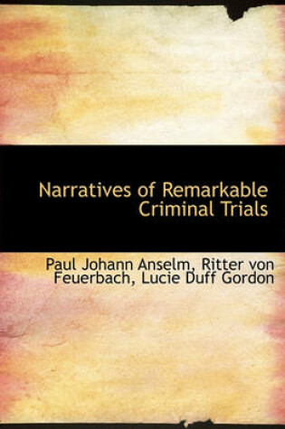 Cover of Narratives of Remarkable Criminal Trials