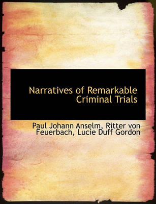 Book cover for Narratives of Remarkable Criminal Trials