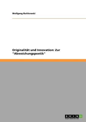Book cover for Originalitat und Innovation