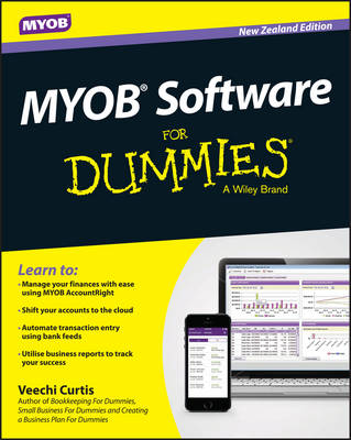 Book cover for MYOB Software for Dummies New Zealand Edition