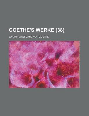 Book cover for Goethe's Werke (38)