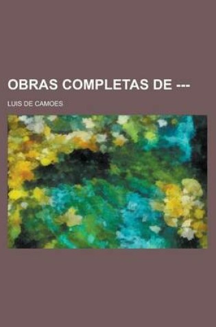 Cover of Obras Completas de ---