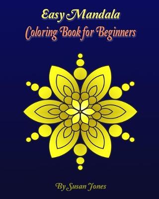 Book cover for Easy Mandala Coloring Book for Beginners