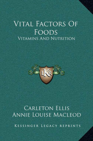 Cover of Vital Factors of Foods