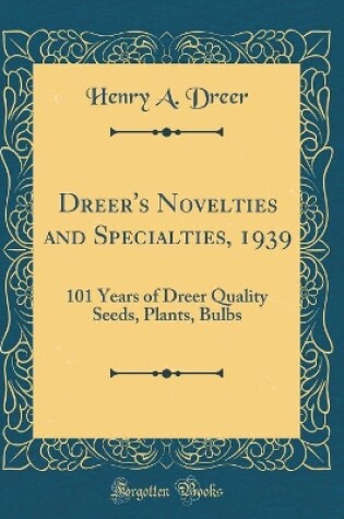 Cover of Dreer's Novelties and Specialties, 1939