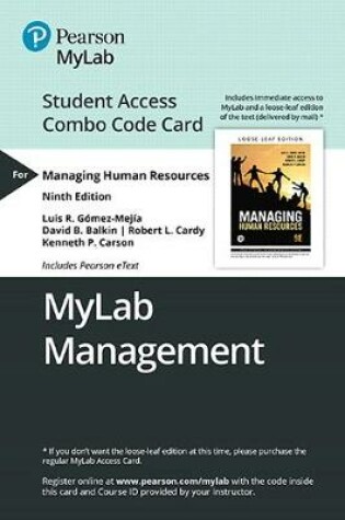 Cover of Mylab Management with Pearson Etext -- Combo Access Card -- For Managing Human Resources