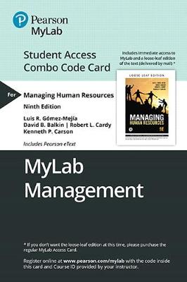 Book cover for Mylab Management with Pearson Etext -- Combo Access Card -- For Managing Human Resources