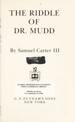 Book cover for The Riddle of Dr. Mudd