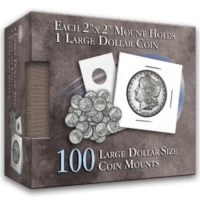 Book cover for Large Dollar 2x2 Coin Mounts Cube 100 Count