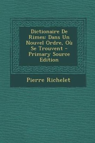 Cover of Dictionaire de Rimes