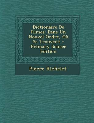 Book cover for Dictionaire de Rimes