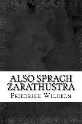 Book cover for Also Sprach Zarathustra