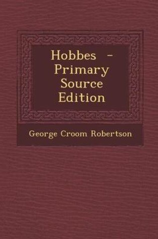 Cover of Hobbes - Primary Source Edition