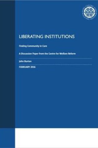 Cover of Liberating Institutions