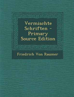 Book cover for Vermischte Schriften