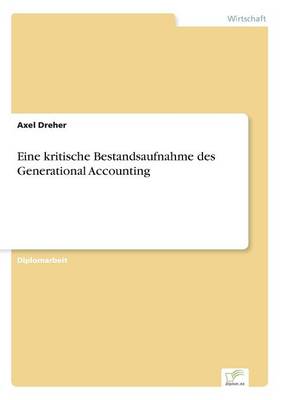 Book cover for Eine kritische Bestandsaufnahme des Generational Accounting