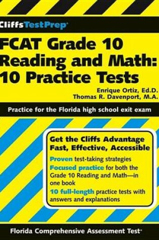 Cover of Cliffstestprep Fcat Grade 10 Reading and Math: 10 Practice Tests