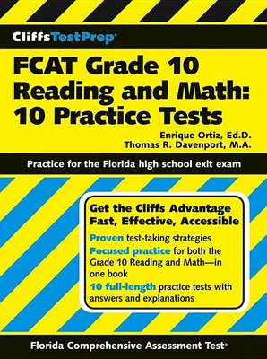 Book cover for Cliffstestprep Fcat Grade 10 Reading and Math: 10 Practice Tests