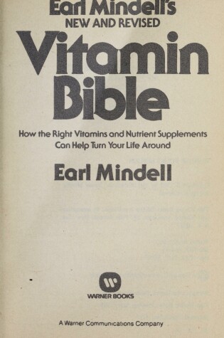 Cover of Earl Mindell's New and Revised Vitamin Bible