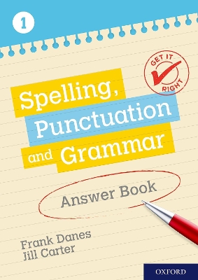 Book cover for Get It Right: KS3; 11-14: Spelling, Punctuation and Grammar Answer Book 1