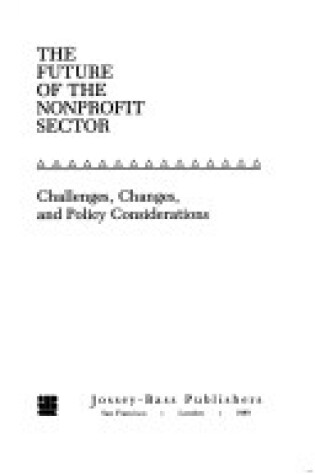Cover of The Future of the Nonprofit Sector