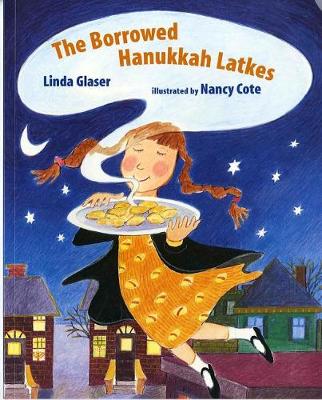 Book cover for The Borrowed Hanukkah Latkes