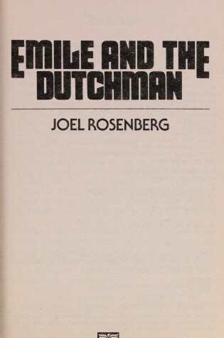 Cover of Rosenberg Joel : Emile