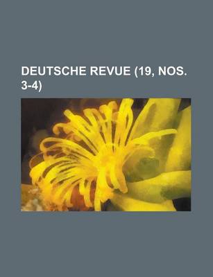 Book cover for Deutsche Revue (19, Nos. 3-4 )