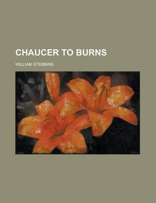 Book cover for Chaucer to Burns