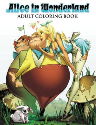 Book cover for Alice in Wonderland Adult Coloring Book