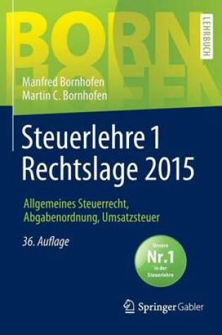 Cover of Steuerlehre 1 Rechtslage 2015