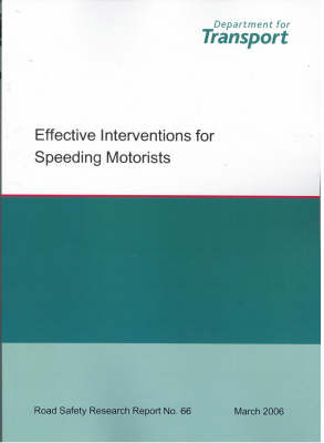 Book cover for Effective Intervention for Speeding Motorists