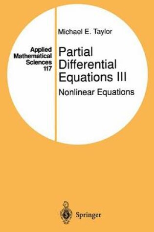 Cover of Partial Differential Equations III