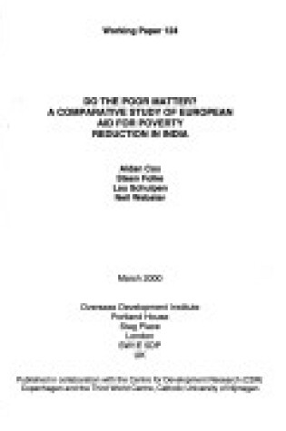 Cover of European Aid for Poverty Reduction in India