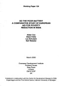 Book cover for European Aid for Poverty Reduction in India
