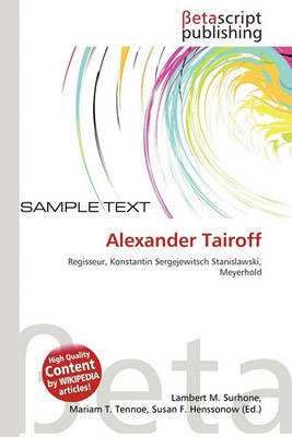 Book cover for Alexander Tairoff