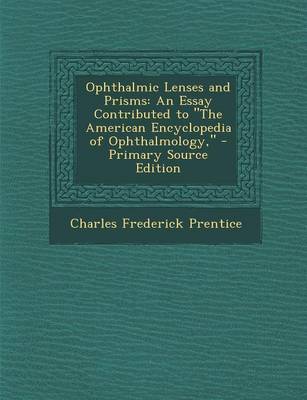 Book cover for Ophthalmic Lenses and Prisms